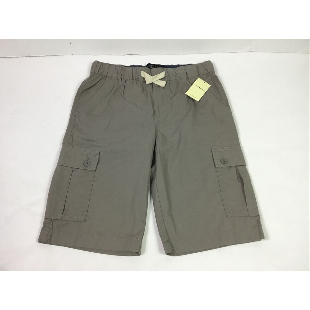 New Lucky Brand Junior Cargo Shorts Size L Grey draw string waist Waist‎ 28/30